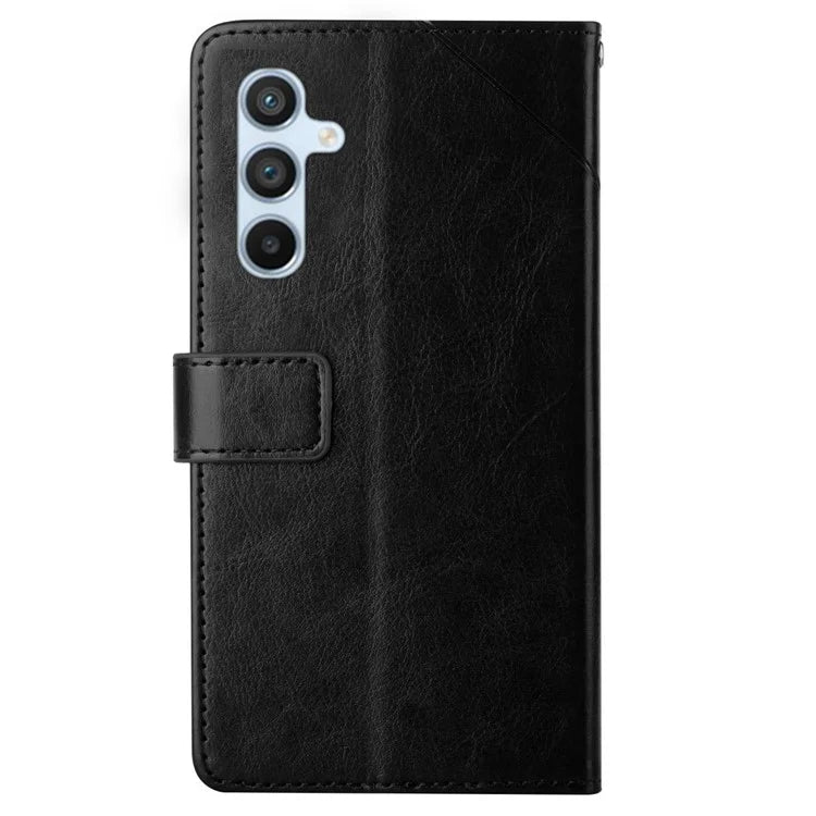 HT01 For Samsung Galaxy A35 5G Wallet Phone Case PU Leather Stand Folio Cover with Strap