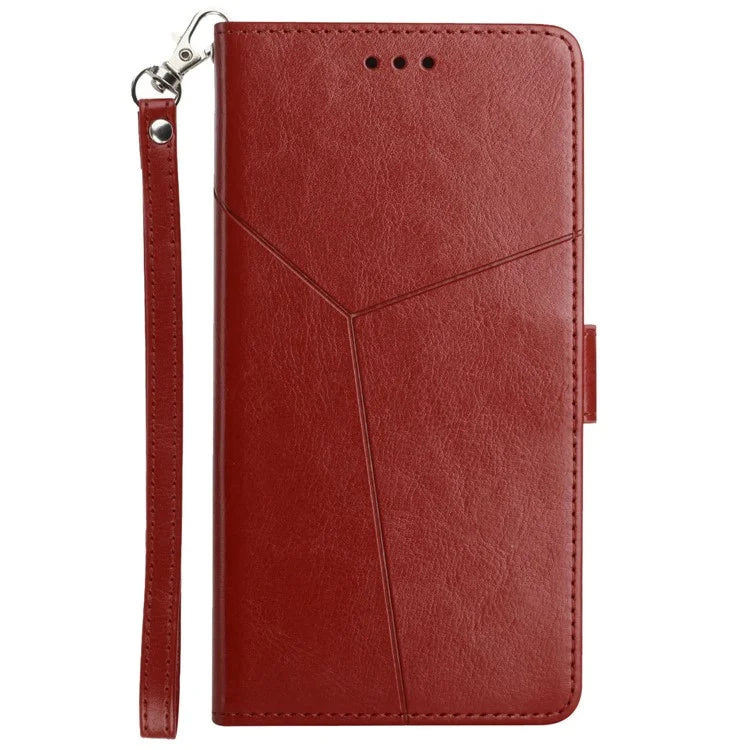 HT01 For Samsung Galaxy A35 5G Wallet Phone Case PU Leather Stand Folio Cover with Strap