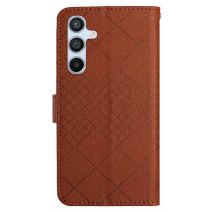 HT06 For Samsung Galaxy A35 5G PU Leather Case Wrist Strap Cash Slots Stand Flip Phone Cover