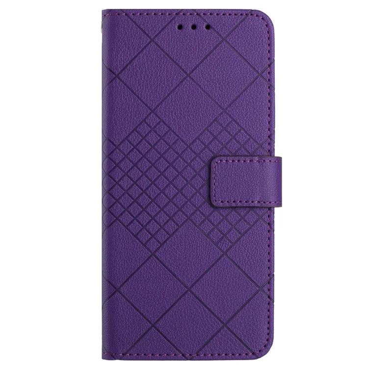 HT06 For Samsung Galaxy A35 5G PU Leather Case Wrist Strap Cash Slots Stand Flip Phone Cover
