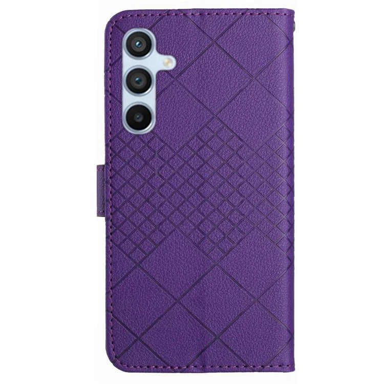 HT06 For Samsung Galaxy A35 5G PU Leather Case Wrist Strap Cash Slots Stand Flip Phone Cover