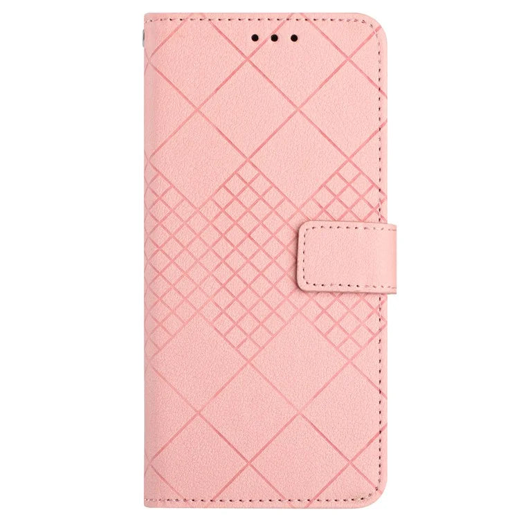HT06 For Samsung Galaxy A35 5G PU Leather Case Wrist Strap Cash Slots Stand Flip Phone Cover