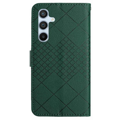 HT06 For Samsung Galaxy A35 5G PU Leather Case Wrist Strap Cash Slots Stand Flip Phone Cover
