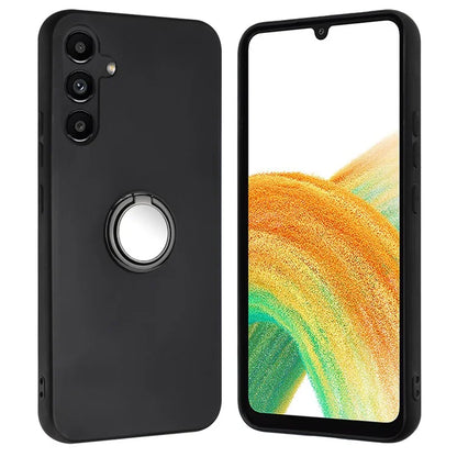 For Samsung Galaxy A35 5G Matte TPU Case Ring Holder Kickstand Phone Cover