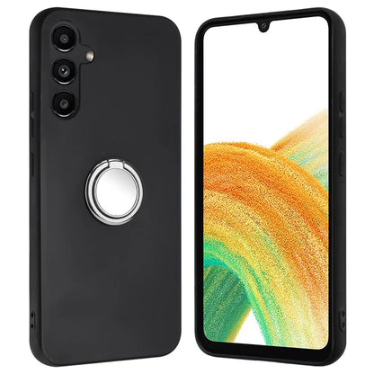 For Samsung Galaxy A35 5G Matte TPU Case Ring Holder Kickstand Phone Cover