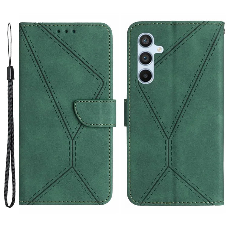 HT05 For Samsung Galaxy A35 5G Case Wallet with Card Holder Leather Phone Cover Skin Touch Feeling