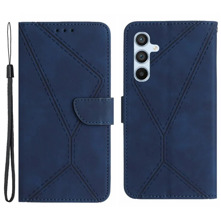 HT05 For Samsung Galaxy A35 5G Case Wallet with Card Holder Leather Phone Cover Skin Touch Feeling