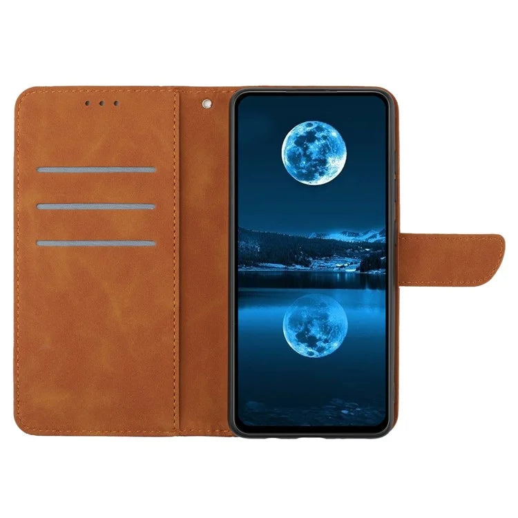 HT05 For Samsung Galaxy A35 5G Case Wallet with Card Holder Leather Phone Cover Skin Touch Feeling