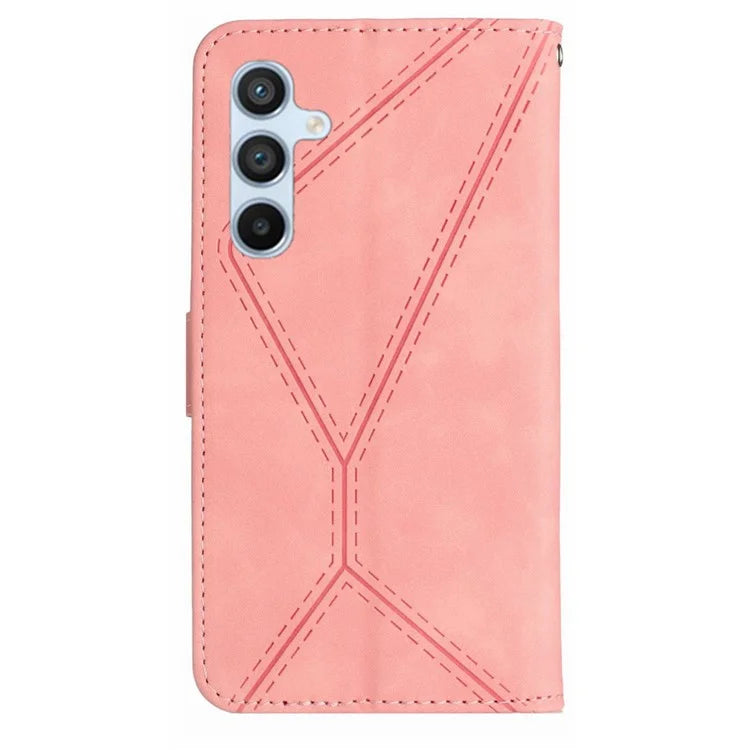HT05 For Samsung Galaxy A35 5G Case Wallet with Card Holder Leather Phone Cover Skin Touch Feeling