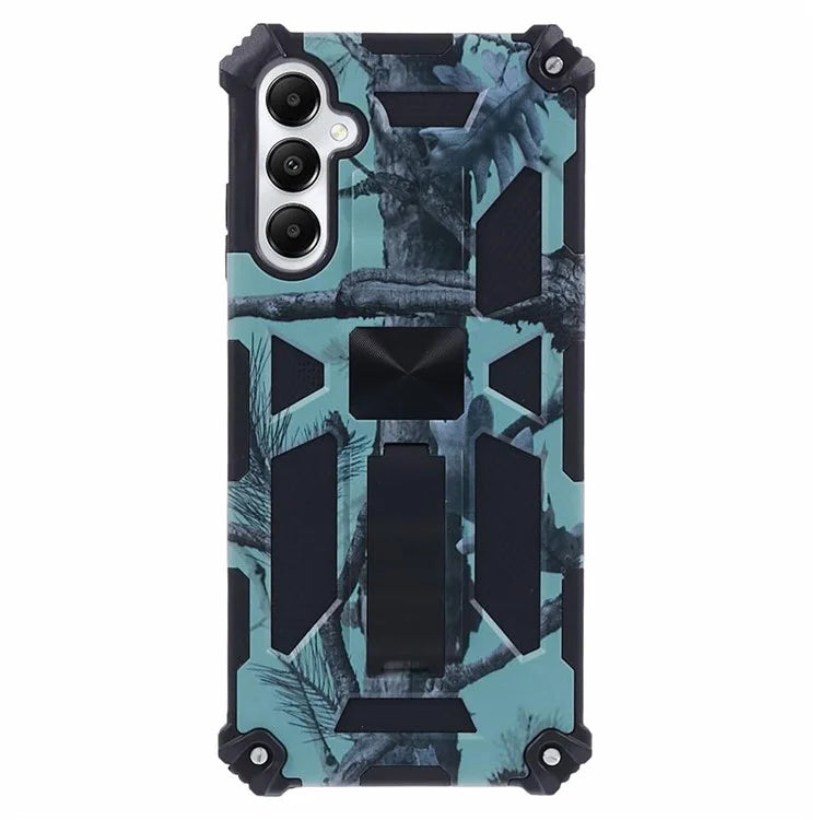 For Samsung Galaxy A05s 4G Cell Phone Case Camouflage Pattern TPU+PC Kickstand Cover
