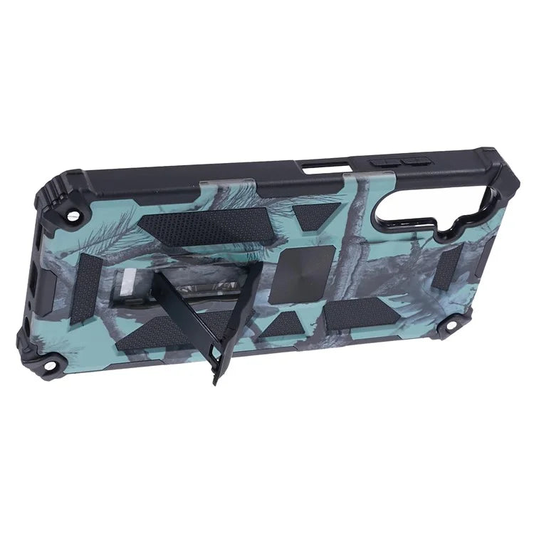 For Samsung Galaxy A05s 4G Cell Phone Case Camouflage Pattern TPU+PC Kickstand Cover