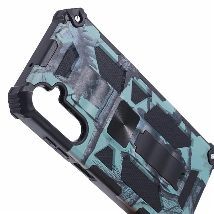 For Samsung Galaxy A05s 4G Cell Phone Case Camouflage Pattern TPU+PC Kickstand Cover