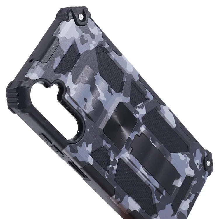 For Samsung Galaxy A05s 4G Cell Phone Case Camouflage Pattern TPU+PC Kickstand Cover