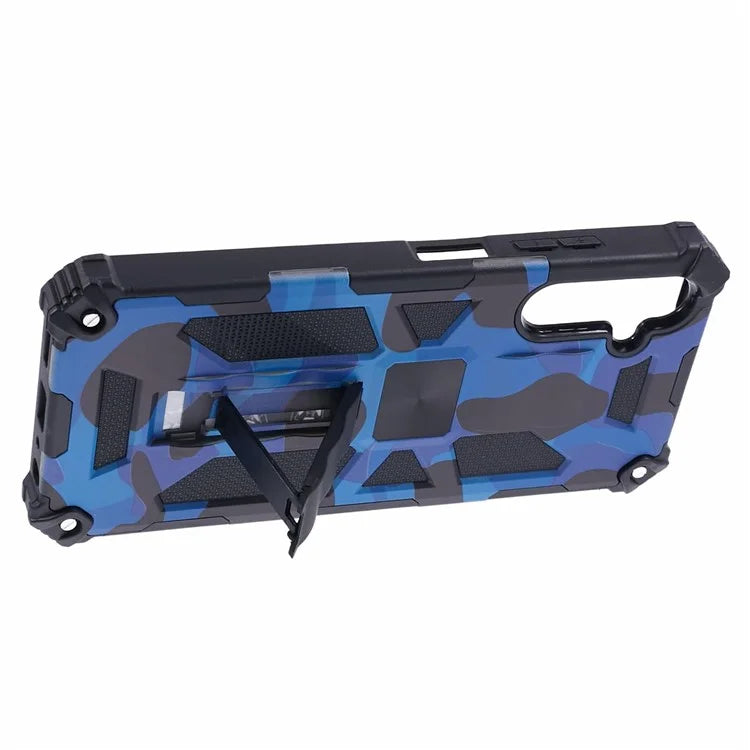 For Samsung Galaxy A05s 4G Cell Phone Case Camouflage Pattern TPU+PC Kickstand Cover