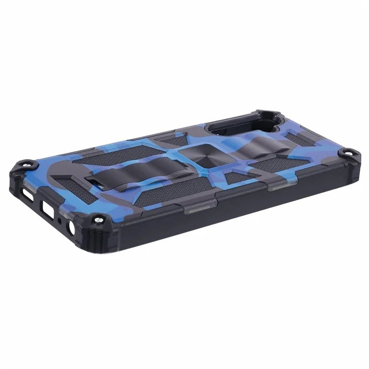 For Samsung Galaxy A05s 4G Cell Phone Case Camouflage Pattern TPU+PC Kickstand Cover