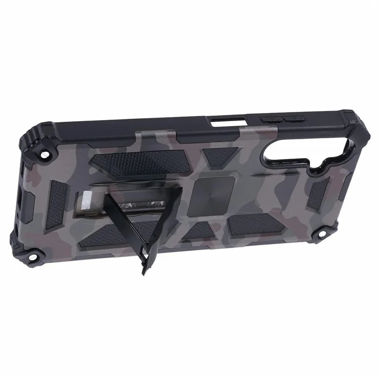 For Samsung Galaxy A05s 4G Cell Phone Case Camouflage Pattern TPU+PC Kickstand Cover