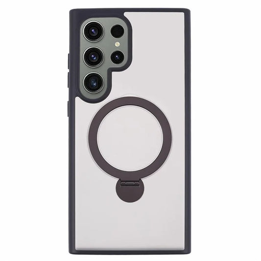 For Samsung Galaxy S24 Ultra Phone Case Rotary Ring Kickstand Magnetic Phone Cover