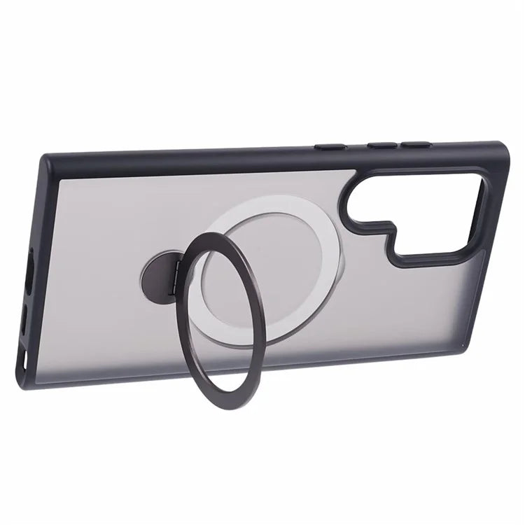 For Samsung Galaxy S24 Ultra Phone Case Rotary Ring Kickstand Magnetic Phone Cover