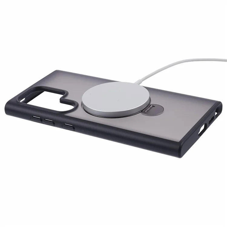 For Samsung Galaxy S24 Ultra Phone Case Rotary Ring Kickstand Magnetic Phone Cover