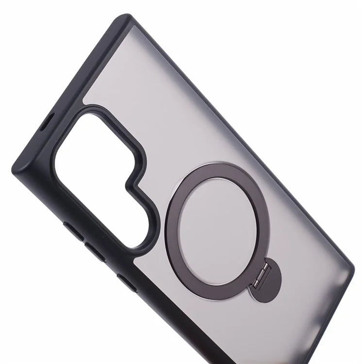 For Samsung Galaxy S24 Ultra Phone Case Rotary Ring Kickstand Magnetic Phone Cover
