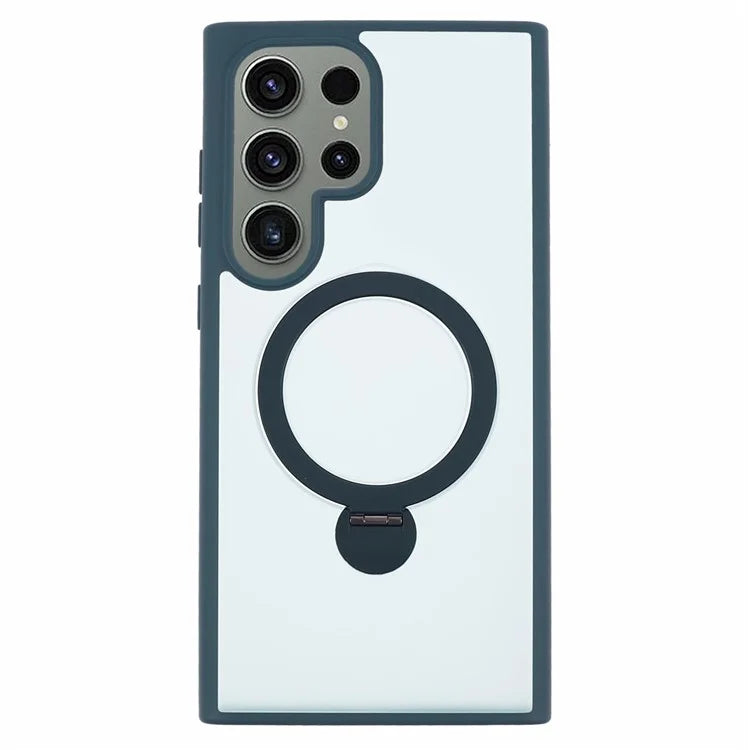 For Samsung Galaxy S24 Ultra Phone Case Rotary Ring Kickstand Magnetic Phone Cover