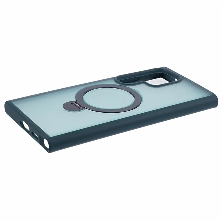 For Samsung Galaxy S24 Ultra Phone Case Rotary Ring Kickstand Magnetic Phone Cover