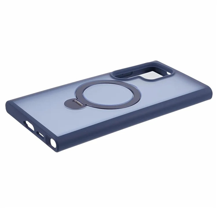 For Samsung Galaxy S24 Ultra Phone Case Rotary Ring Kickstand Magnetic Phone Cover