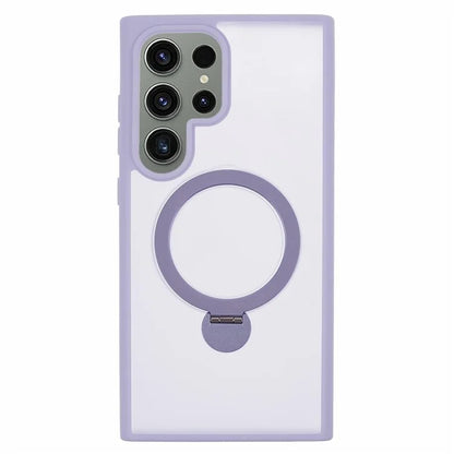 For Samsung Galaxy S24 Ultra Phone Case Rotary Ring Kickstand Magnetic Phone Cover