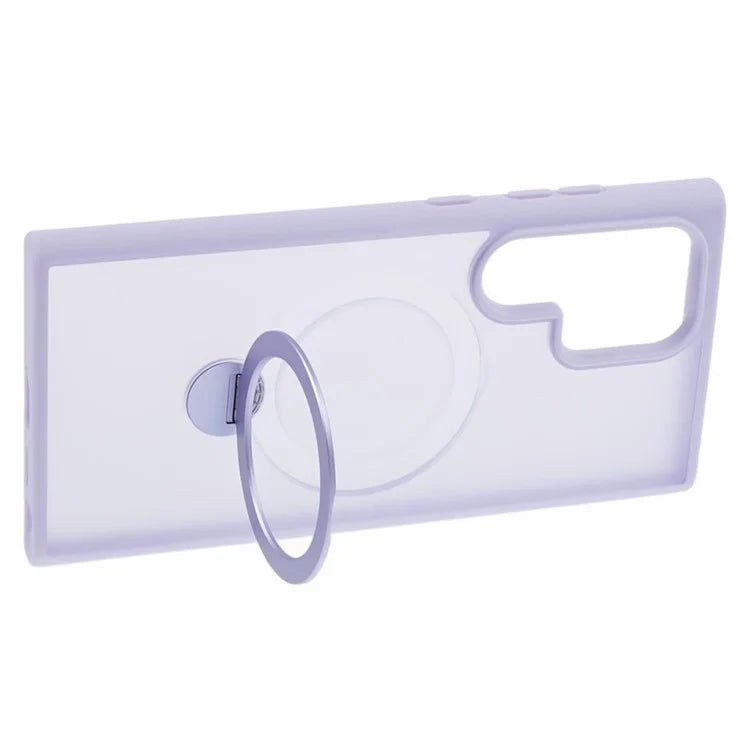 For Samsung Galaxy S24 Ultra Phone Case Rotary Ring Kickstand Magnetic Phone Cover