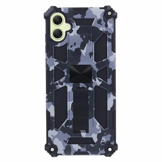 For Samsung Galaxy A05 4G Case Anti-fall TPU+PC Camouflage Pattern Phone Shell with Kickstand
