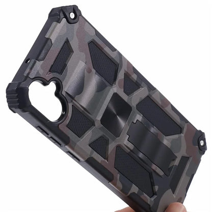 For Samsung Galaxy A05 4G Case Anti-fall TPU+PC Camouflage Pattern Phone Shell with Kickstand