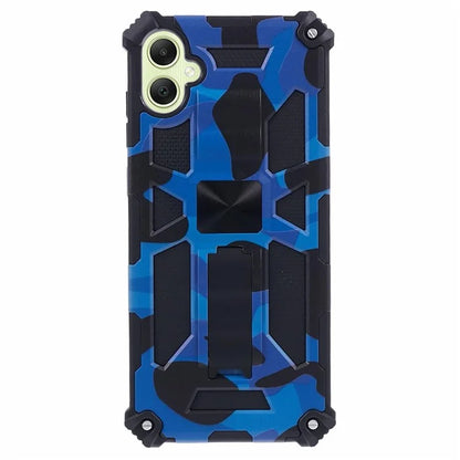 For Samsung Galaxy A05 4G Case Anti-fall TPU+PC Camouflage Pattern Phone Shell with Kickstand