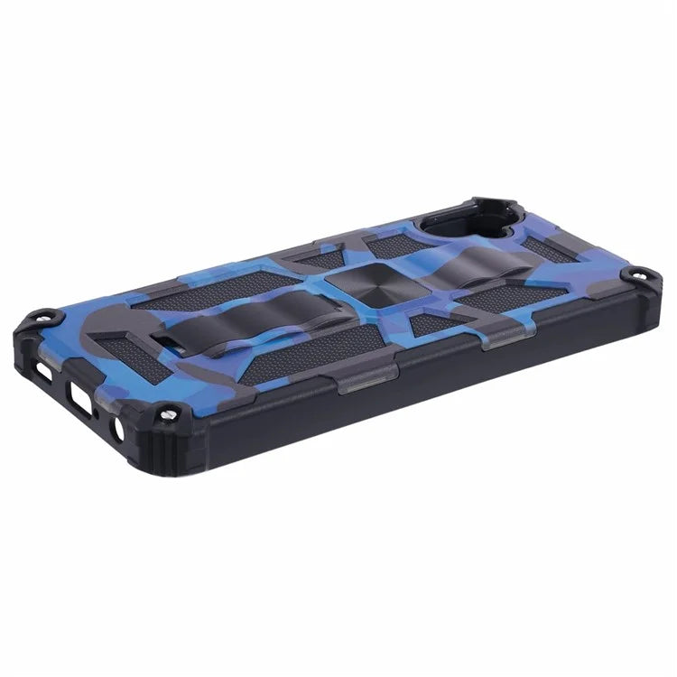 For Samsung Galaxy A05 4G Case Anti-fall TPU+PC Camouflage Pattern Phone Shell with Kickstand