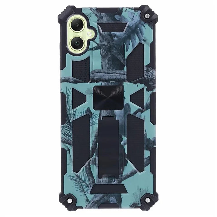 For Samsung Galaxy A05 4G Case Anti-fall TPU+PC Camouflage Pattern Phone Shell with Kickstand
