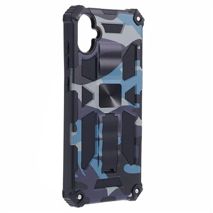 For Samsung Galaxy A05 4G Case Anti-fall TPU+PC Camouflage Pattern Phone Shell with Kickstand