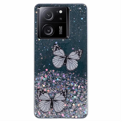 AW Series For Xiaomi 13T / 13T Pro / Redmi K60 Ultra Phone Case Epoxy Butterfly Cover