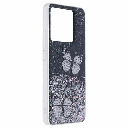 AW Series For Xiaomi 13T / 13T Pro / Redmi K60 Ultra Phone Case Epoxy Butterfly Cover