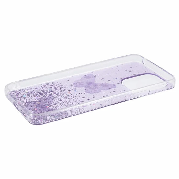 AW Series For Xiaomi Redmi 13C 4G / Poco C65 4G Phone Case TPU+PVC Butterfly Cover