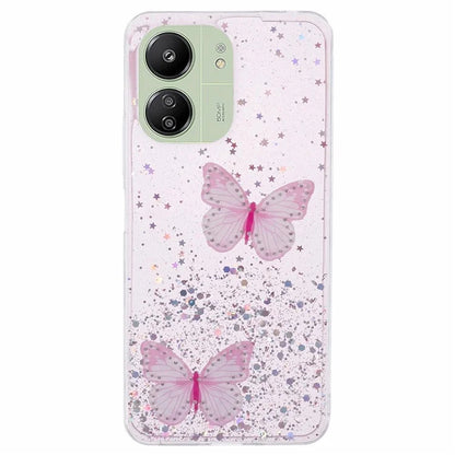 AW Series For Xiaomi Redmi 13C 4G / Poco C65 4G Phone Case TPU+PVC Butterfly Cover