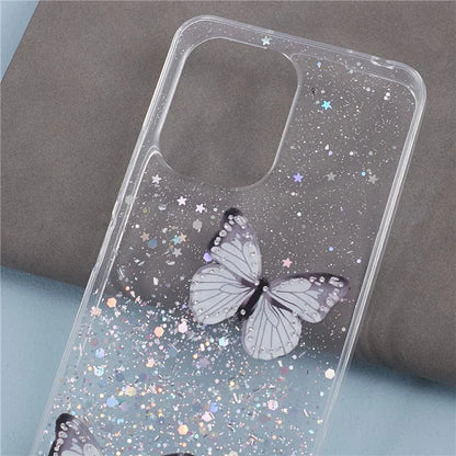 AW Series For Xiaomi Redmi 13C 4G / Poco C65 4G Phone Case TPU+PVC Butterfly Cover
