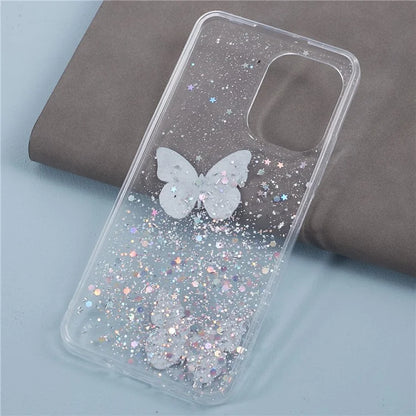 AW Series For Xiaomi Redmi 13C 4G / Poco C65 4G Phone Case TPU+PVC Butterfly Cover