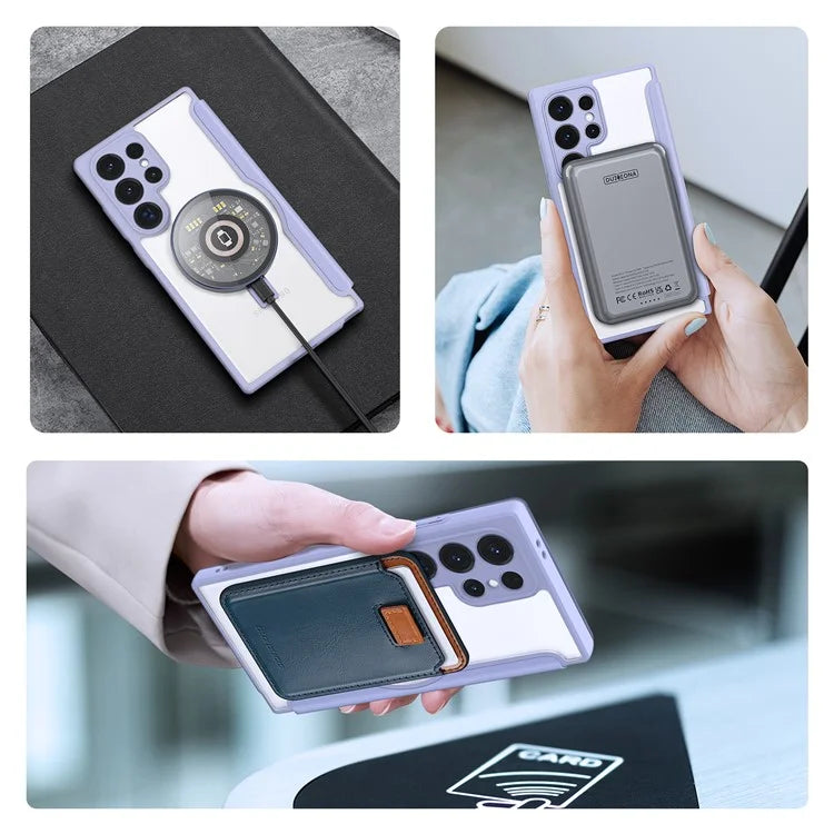 DUX DUCIS Skin X Pro for Samsung Galaxy S24 Ultra Cell Phone Case Magnetic Ring Kickstand Anti-drop Protective Cover