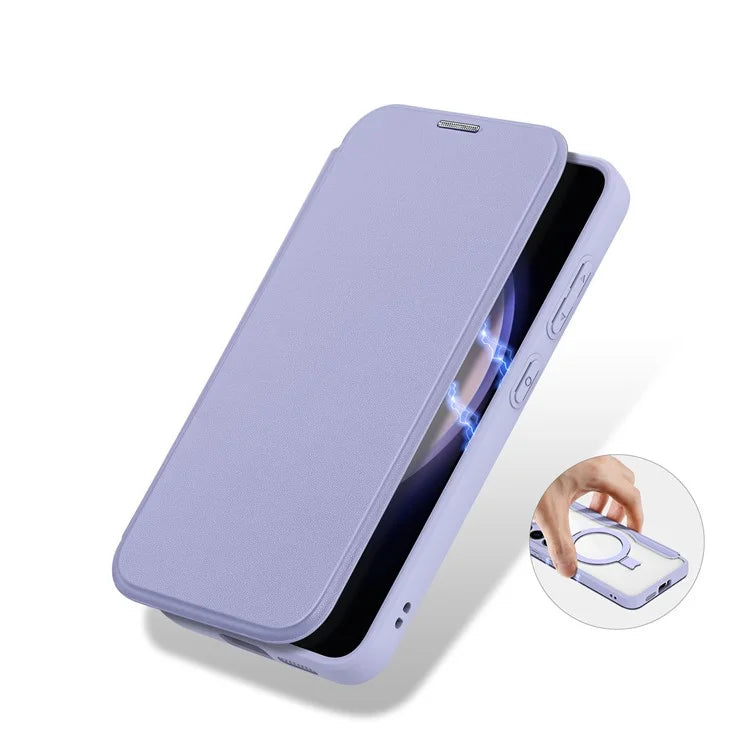 DUX DUCIS Skin X Pro for Samsung Galaxy S24 Case RFID Blocking Ring Kickstand Cover Compatible with MagSafe