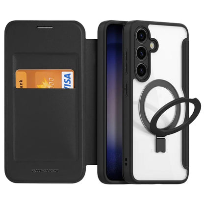 DUX DUCIS Skin X Pro for Samsung Galaxy S24 Case RFID Blocking Ring Kickstand Cover Compatible with MagSafe