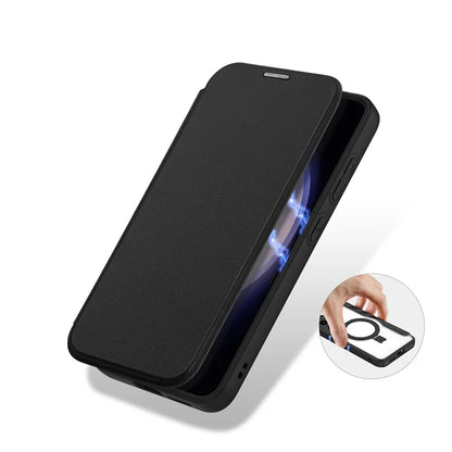DUX DUCIS Skin X Pro for Samsung Galaxy S24 Case RFID Blocking Ring Kickstand Cover Compatible with MagSafe
