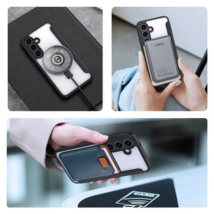 DUX DUCIS Skin X Pro for Samsung Galaxy S24 Case RFID Blocking Ring Kickstand Cover Compatible with MagSafe
