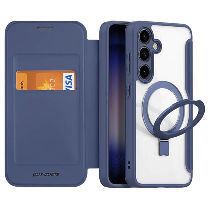 DUX DUCIS Skin X Pro for Samsung Galaxy S24 Case RFID Blocking Ring Kickstand Cover Compatible with MagSafe