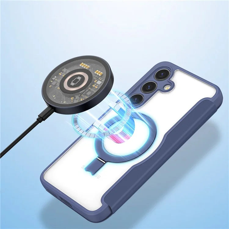 DUX DUCIS Skin X Pro for Samsung Galaxy S24 Case RFID Blocking Ring Kickstand Cover Compatible with MagSafe