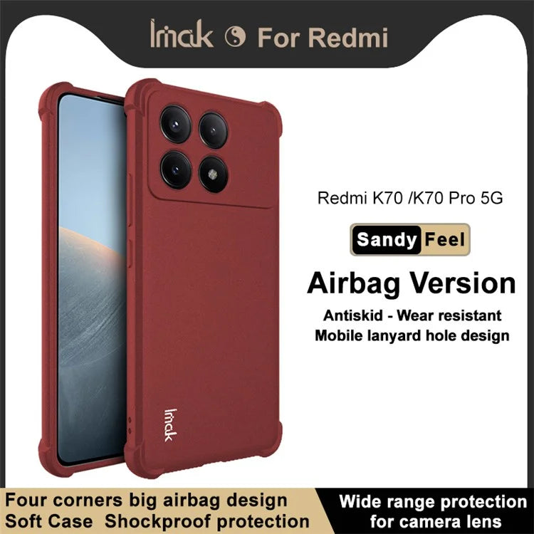 IMAK For Xiaomi Redmi K70 5G / K70 Pro 5G Cell Phone Case Soft TPU Reinforced Corners Matte Cover