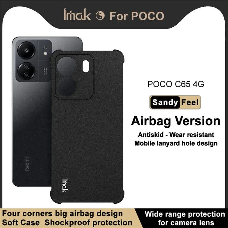 IMAK For Xiaomi Redmi 13C 4G / Poco C65 4G TPU Case Anti-drop Reinforced Corners Matte Phone Shell